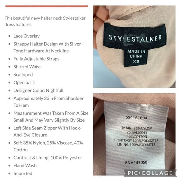 StyleStalker lace sleeveless halter mini dress/ skater dress - Picture 16 of 16